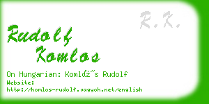 rudolf komlos business card